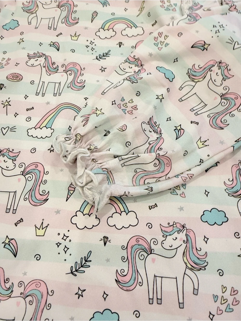 Cecil & Lou Pastel Unicorn Rainbow Knit Long Sleeve Dress - Size 5